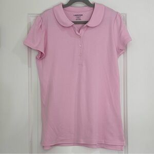 Lands' End Light Pink Girl’s Uniform Polo Shirt
